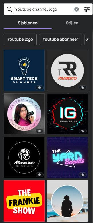 Youtube channel logo Canva