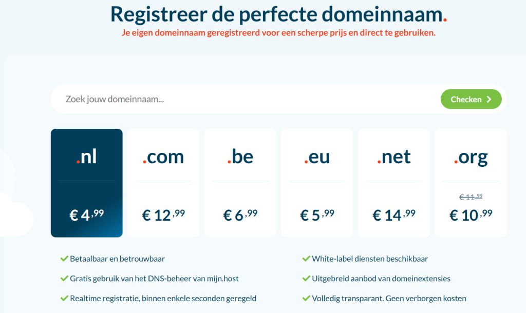 Mijn Host domeinnaam